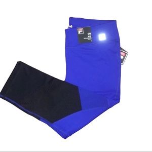 Fila Sport Mid Rise Mesh Panel Capri